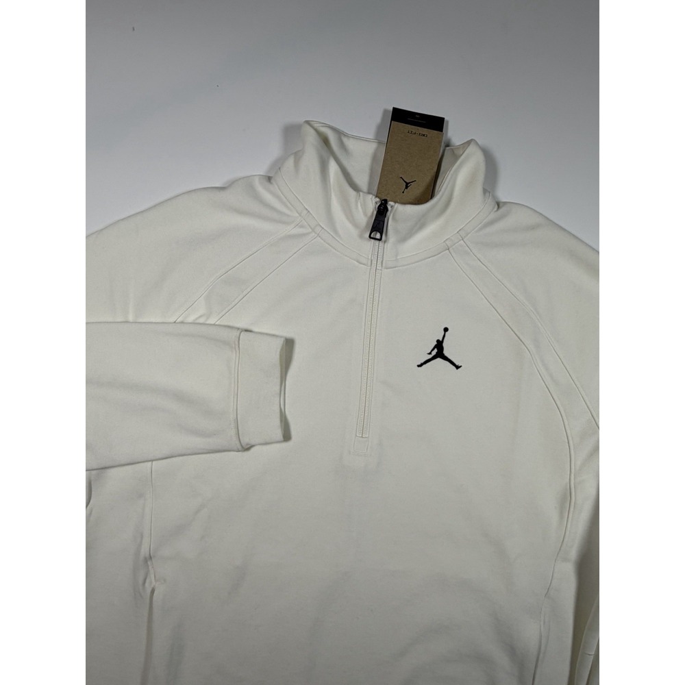 Nike Jordan Men's Size MediumGolf Quarter Zip White FB7562-133 $100 UPF 40+ NWT